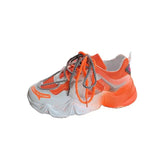 Solid Color Mesh Platform Shoes
